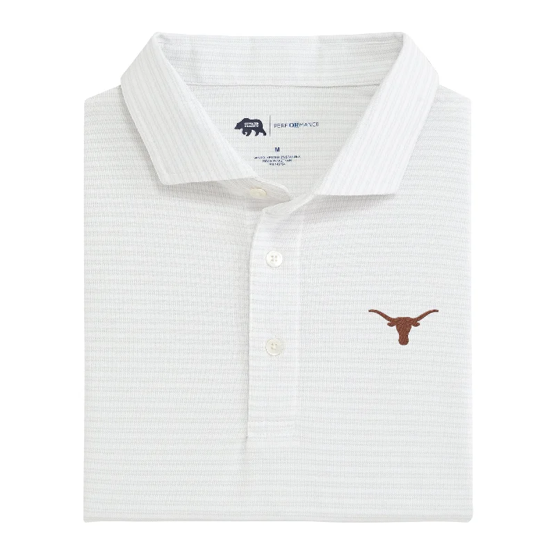 men's unique polo shirts-Pairing Stripe Texas Performance Pique Polo