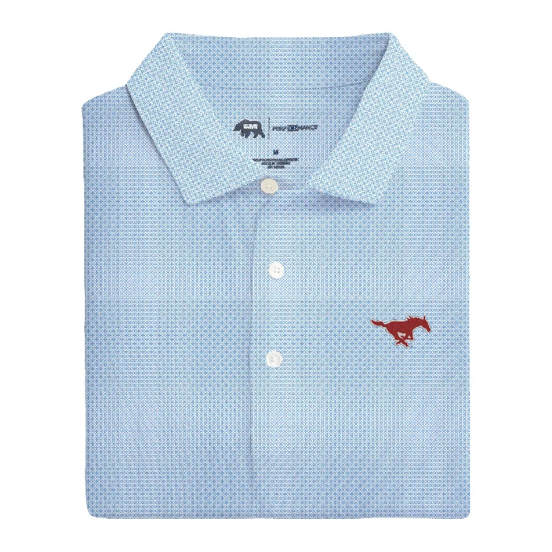 men's summer polo shirts-SMU Range Printed Performance Polo