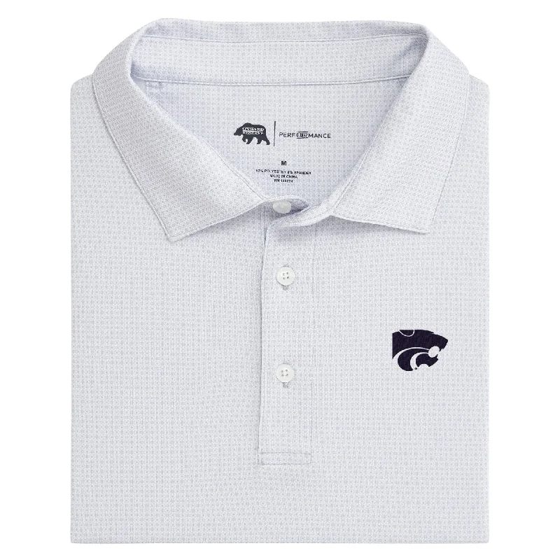 men's solid color polo shirts-Kansas State Range Printed Performance Polo