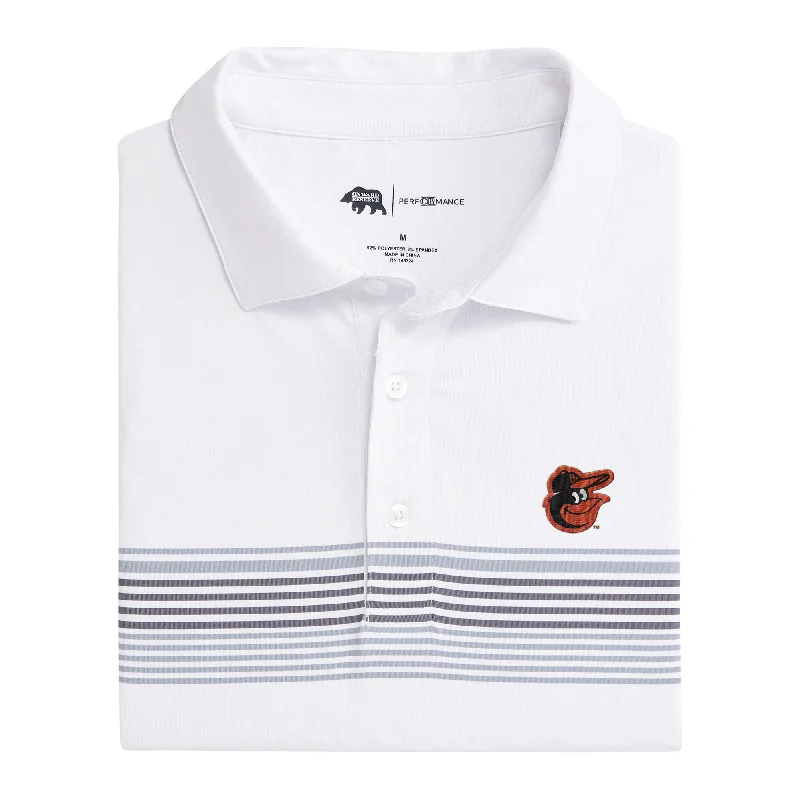 men's urban polo shirts-Baltimore Orioles Prestwick Printed Performance Polo