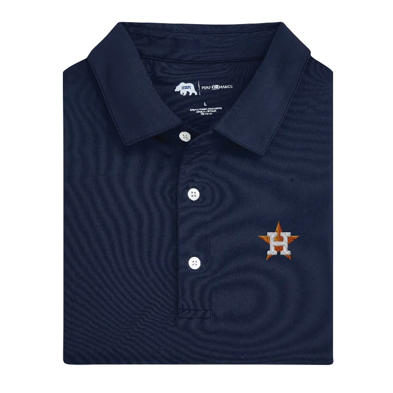 men's classic polo shirts-Houston Astros Solid Performance Polo