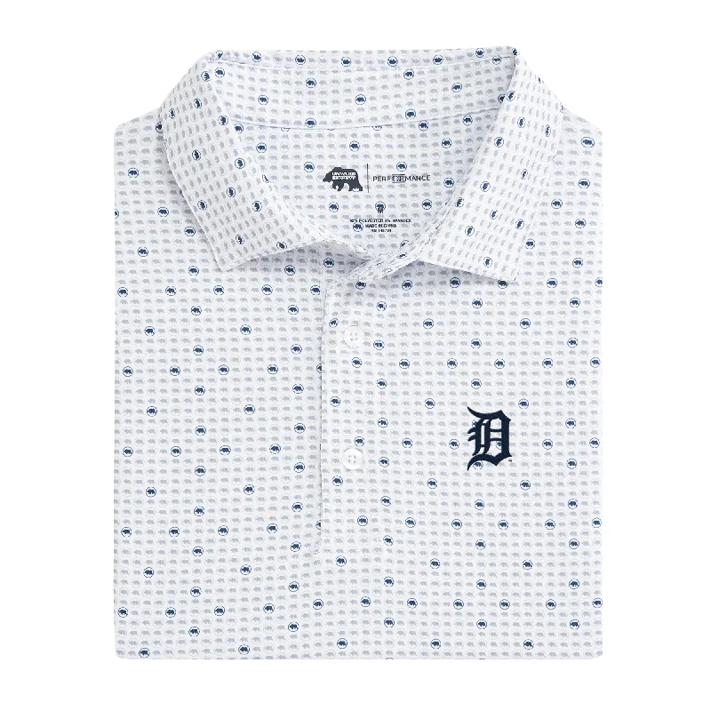 men's bestselling polo shirts-Detroit Tigers Tour Logo Printed Performance Polo