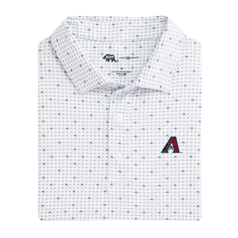 men's warm polo shirts-Arizona Diamondbacks Tour Logo Printed Performance Polo