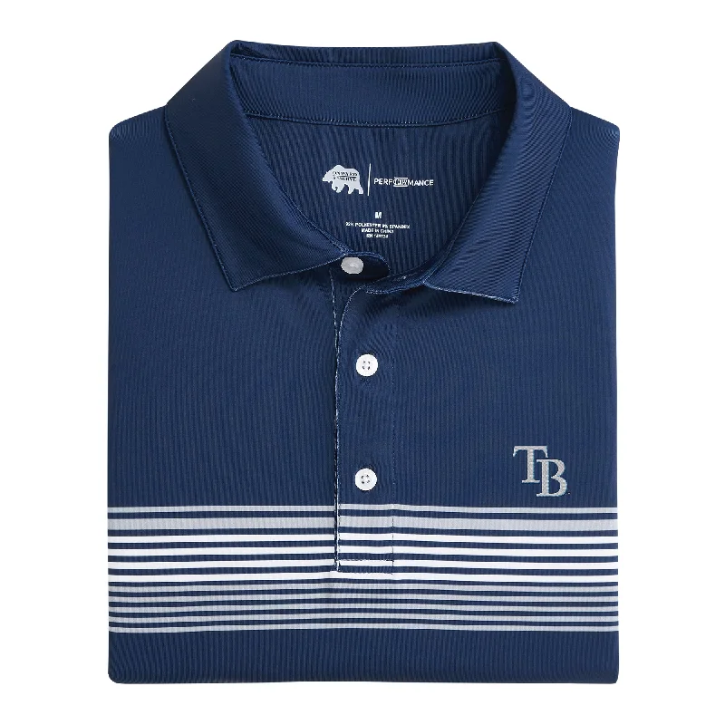 men's fashion-forward polo shirts-Tampa Bay Rays Prestwick Printed Performance Polo