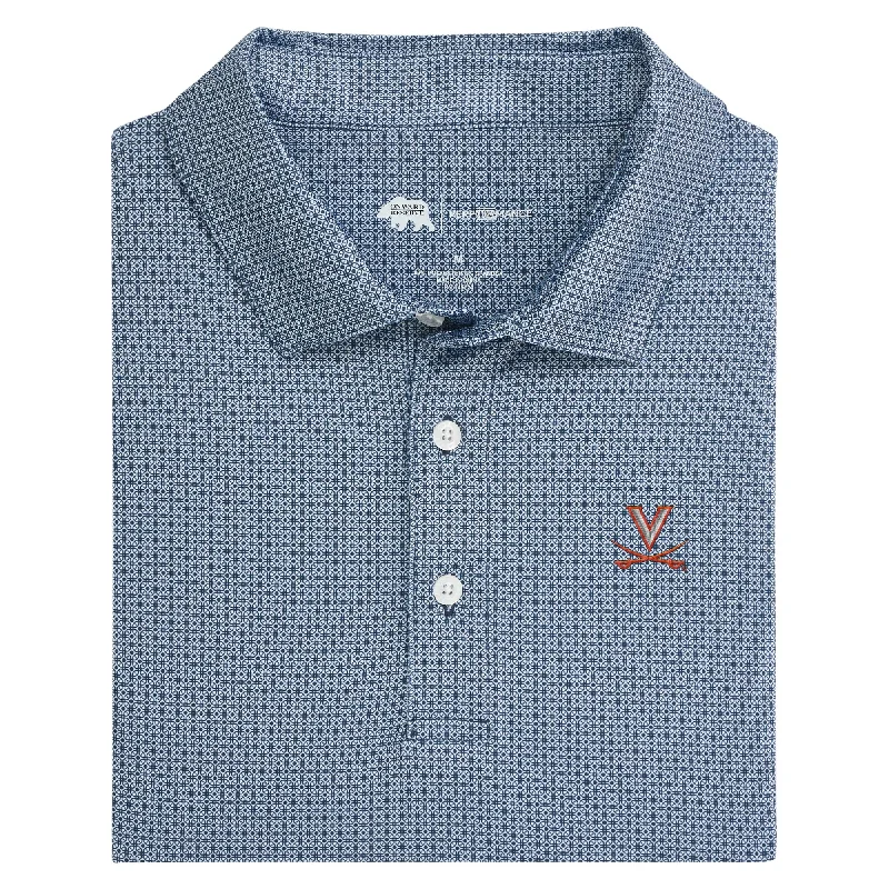 men's minimalist polo shirts-Virginia Range Printed Performance Polo