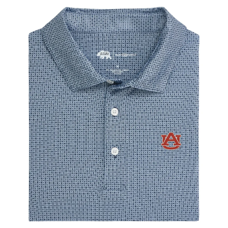 men's cotton polo shirts-Auburn Range Printed Performance Polo