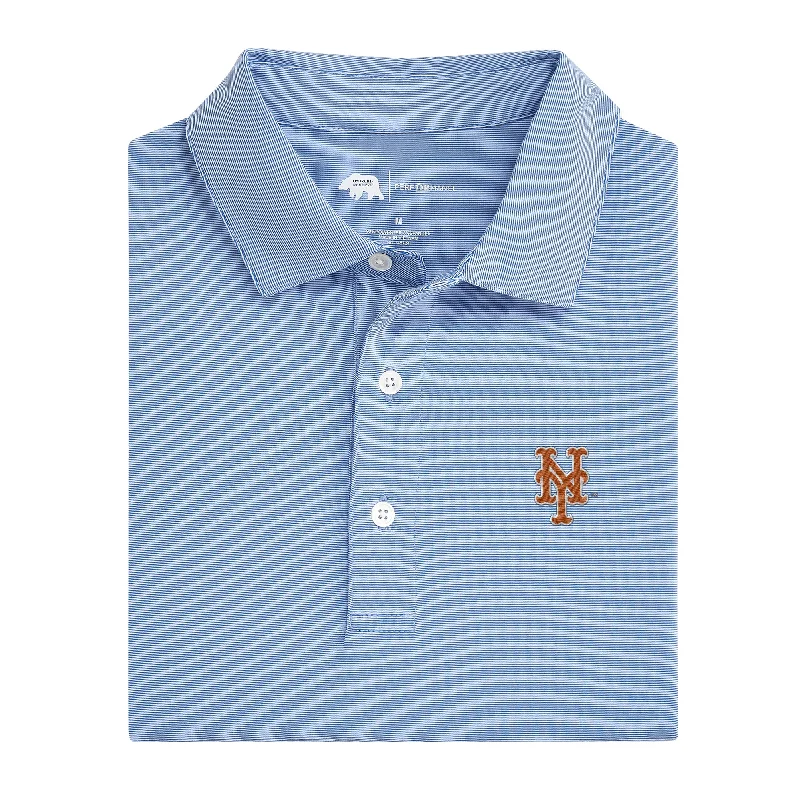 men's chic polo shirts-New York Mets Hairline Performance Polo