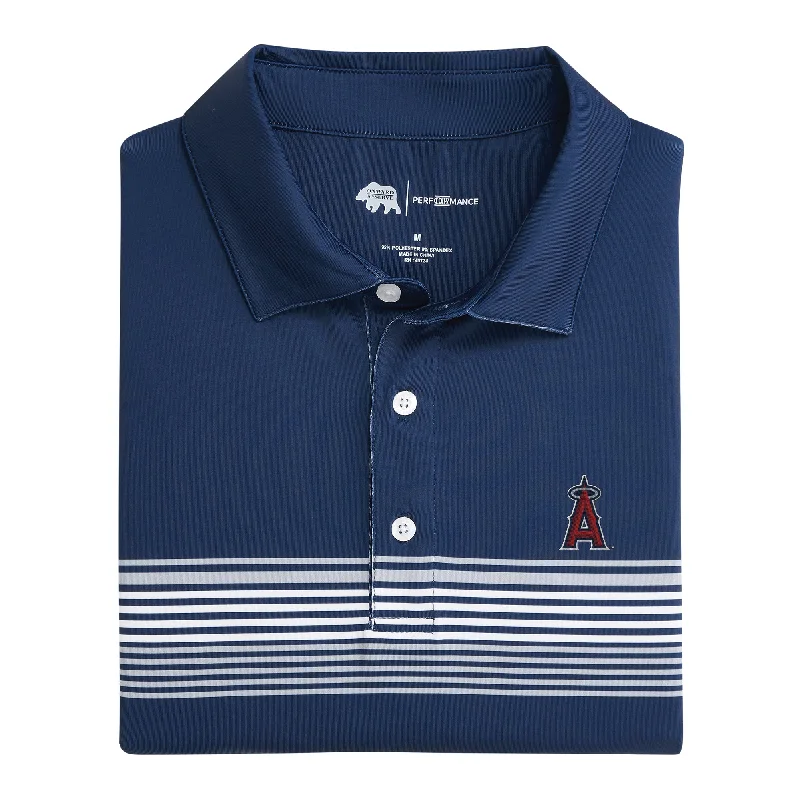 men's hipster polo shirts-Los Angeles Angels Prestwick Printed Performance Polo