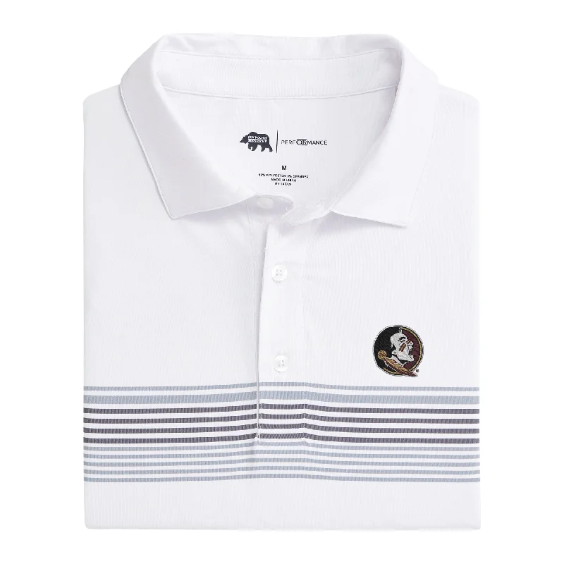 men's trendy polo shirts-Florida State Prestwick Printed Performance Polo