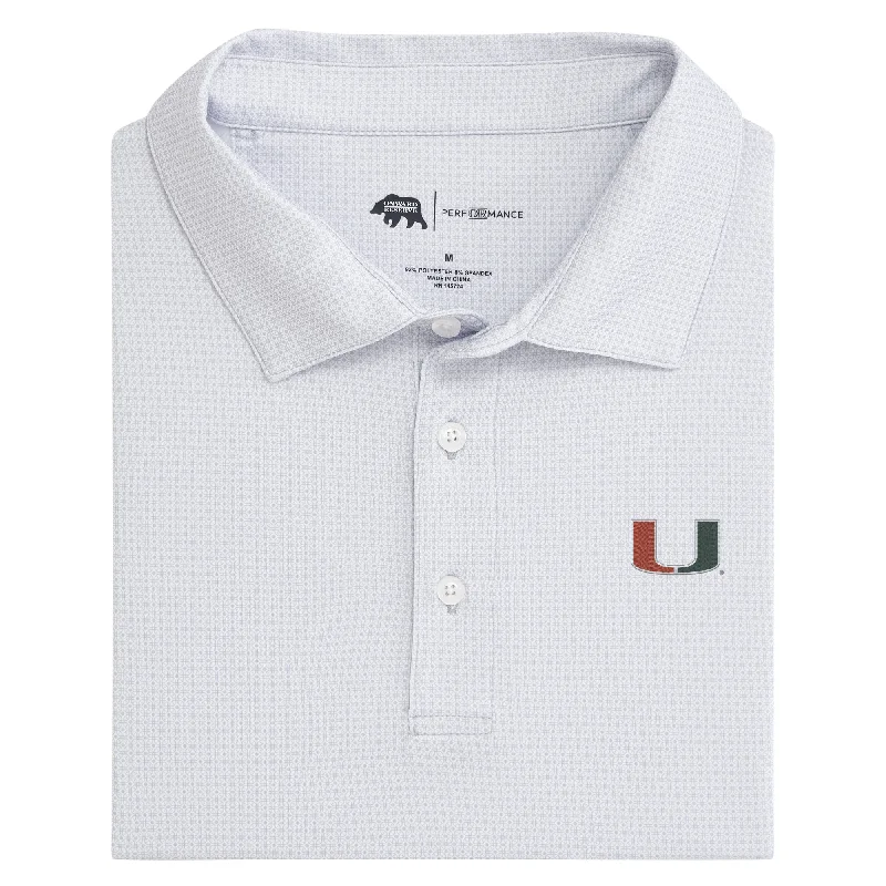 men's jersey polo shirts-Miami Range Printed Performance Polo