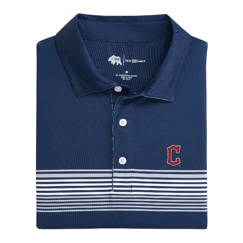 men's vintage polo shirts-Cleveland Guardians Prestwick Printed Performance Polo