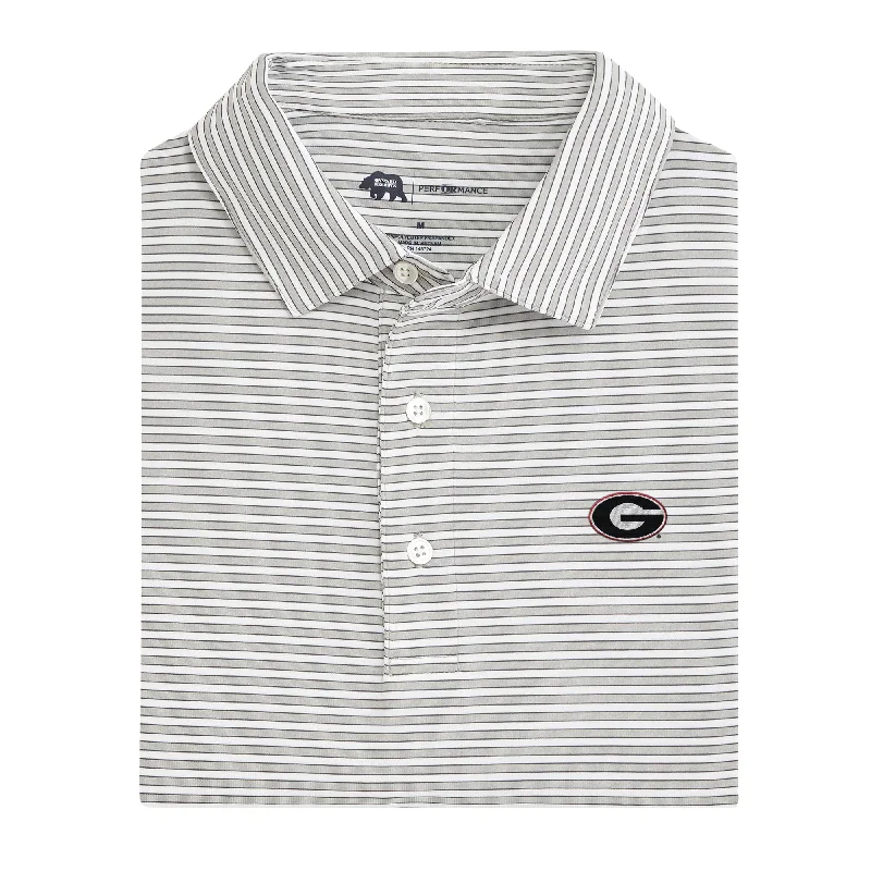 men's printed polo shirts-Mulligan Stripe Super G Performance Polo