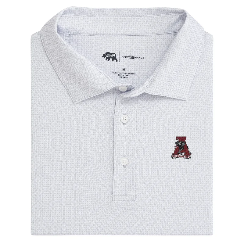 men's breathable polo shirts-Alabama Vintage A Range Printed Performance Polo