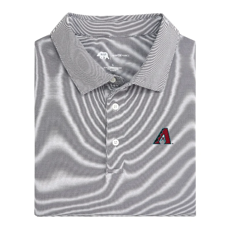 men's affordable polo shirts-Arizona Diamondbacks Hairline Stripe Performance Polo