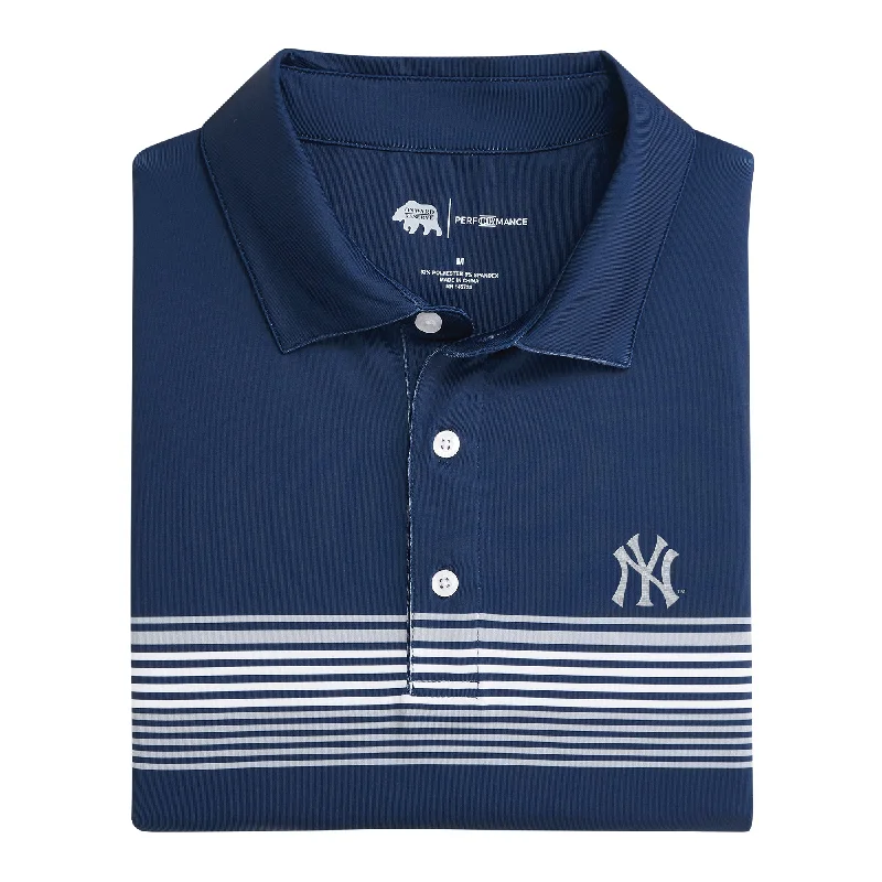 men's affordable polo shirts-New York Yankees Prestwick Printed Performance Polo