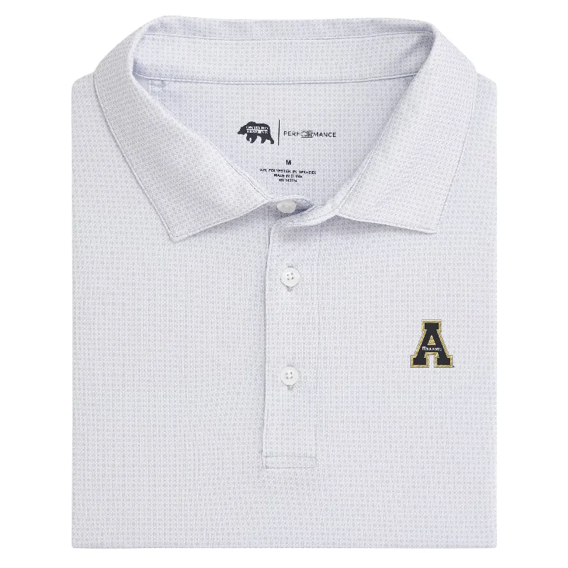 men's popular polo shirts-App State Range Printed Performance Polo