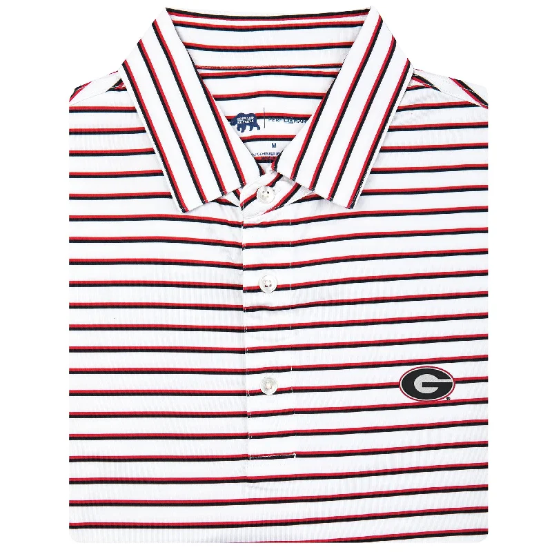 men's travel polo shirts-Fairway Stripe Super G Performance Polo