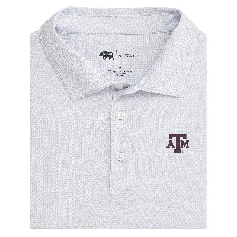 men's long sleeve polo shirts-Texas A&M Range Printed Performance Polo