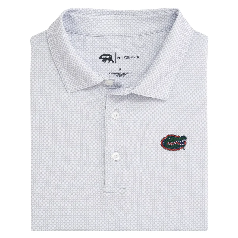 men's wardrobe staple polo shirts-Florida Scope Printed Performance Polo