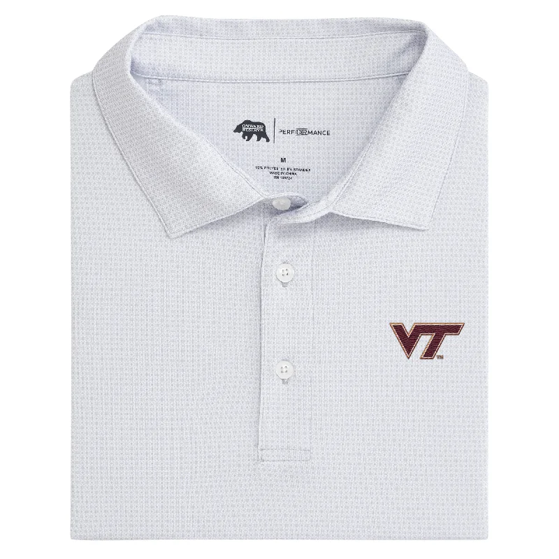 men's classic fit polo shirts-Virginia Tech Range Printed Performance Polo