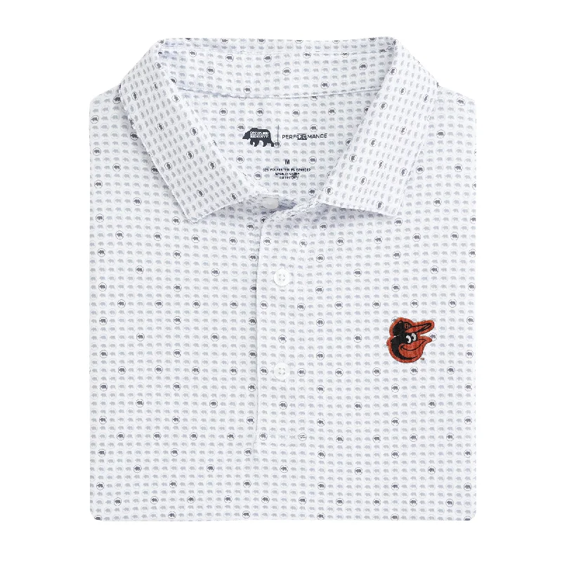 men's dressy polo shirts-Baltimore Orioles Tour Logo Printed Performance Polo