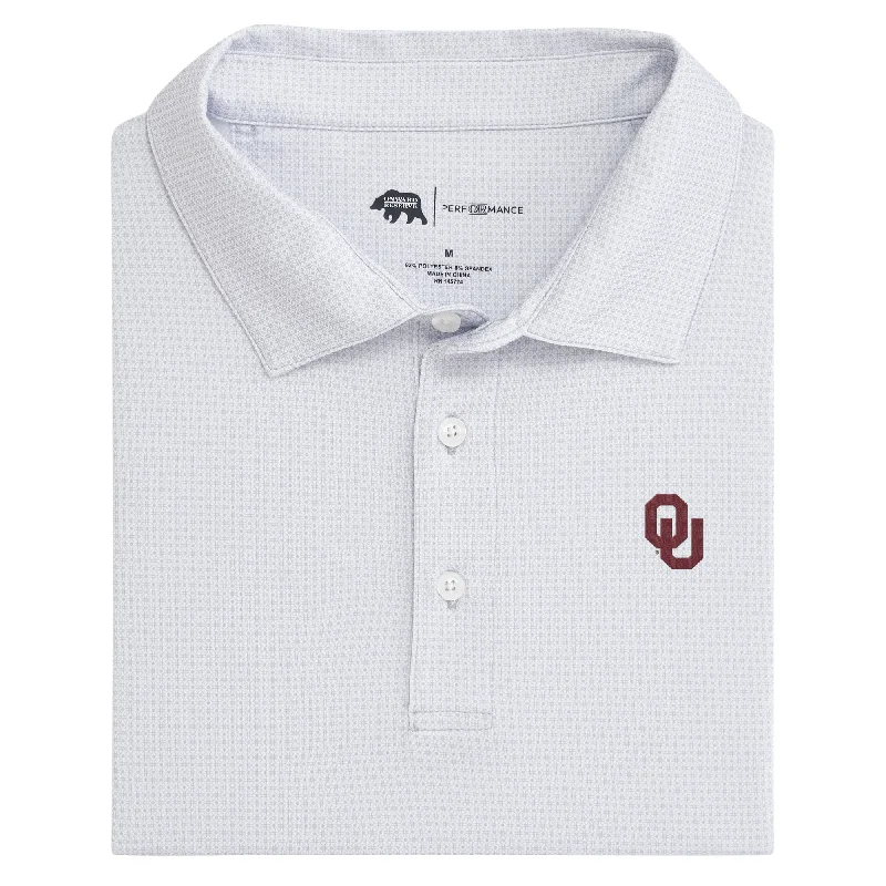 men's textured polo shirts-Oklahoma Range Printed Performance Polo