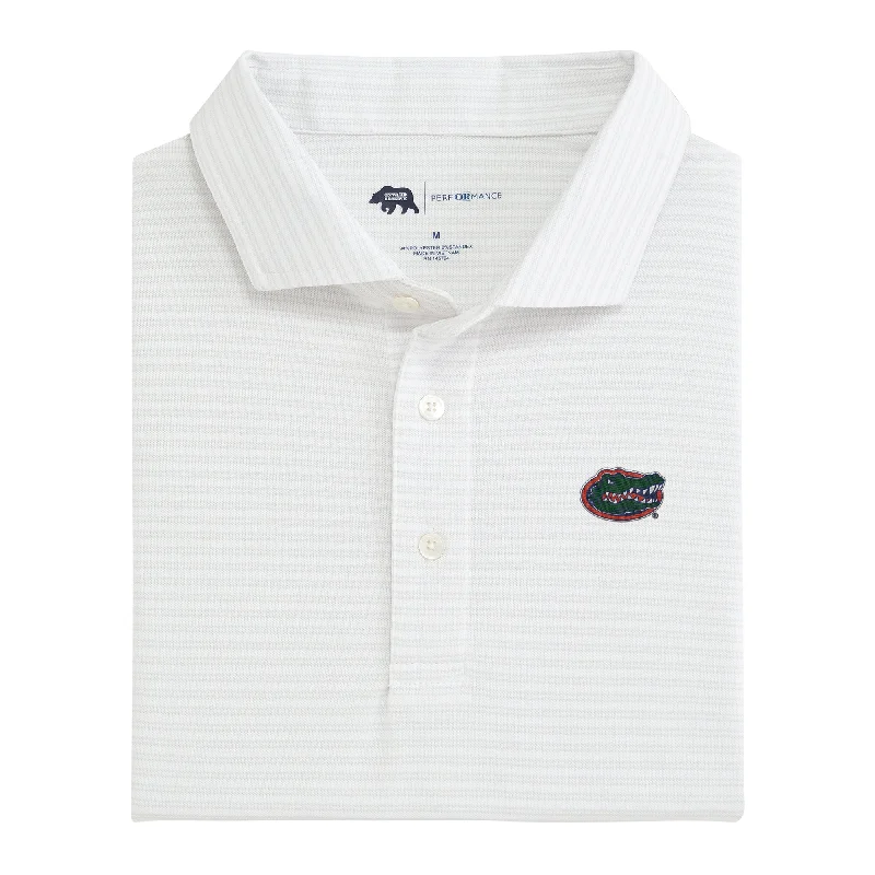 men's innovative polo shirts-Pairing Stripe Florida Performance Pique Polo