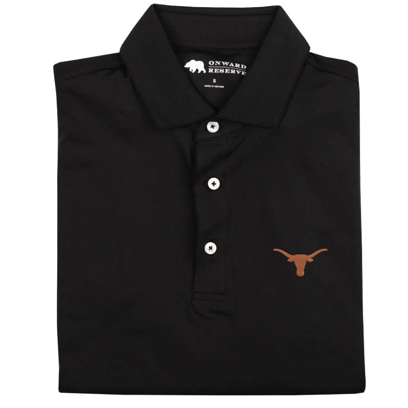 men's muscle fit polo shirts-University of Texas Solid Performance Polo