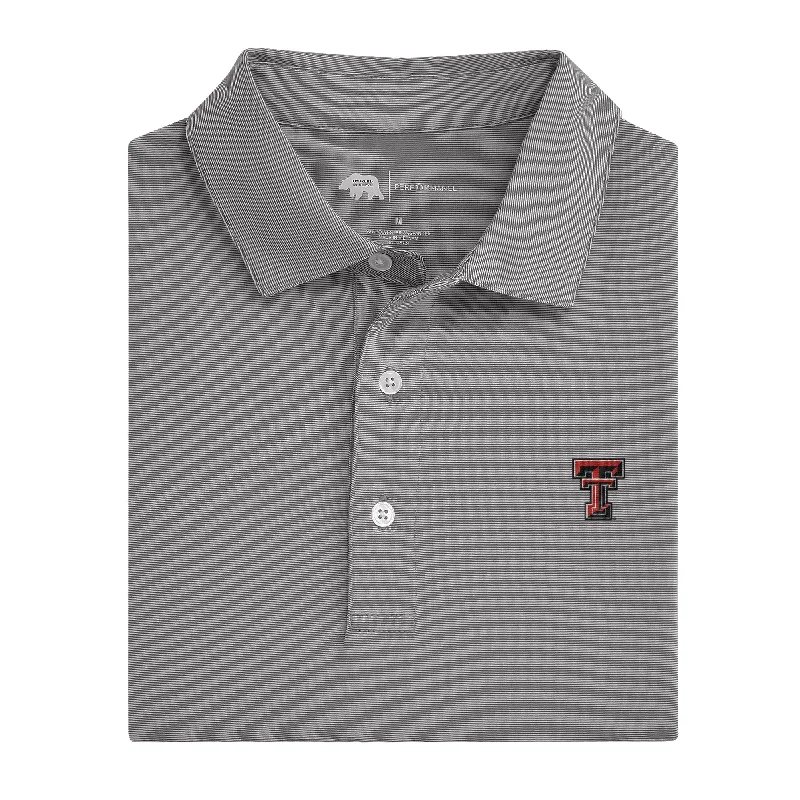 men's color block polo shirts-Texas Tech Hairline Performance Polo