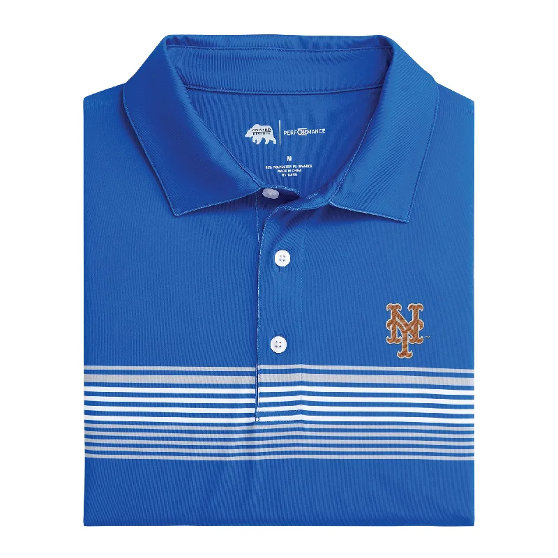 men's streetwear polo shirts-New York Mets Prestwick Printed Performance Polo