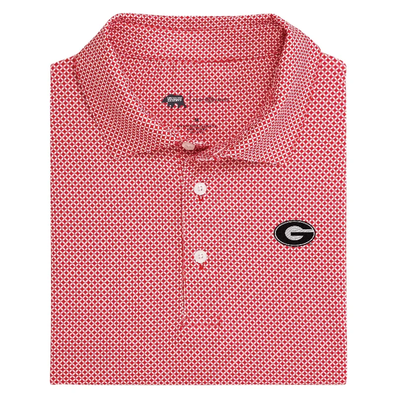 men's warm polo shirts-Super G Scope Printed Performance Polo