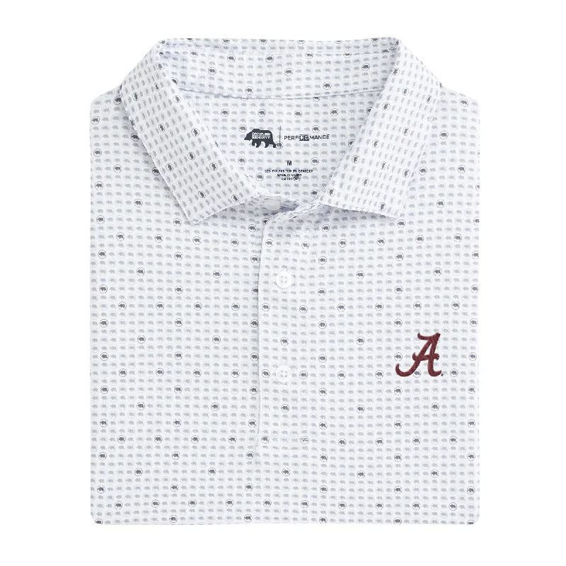 men's spring polo shirts-Alabama Tour Logo Printed Performance Polo