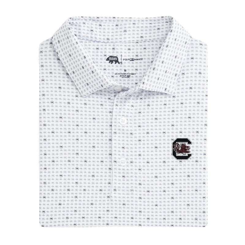 men's tennis polo shirts-South Carolina Tour Logo Printed Performance Polo