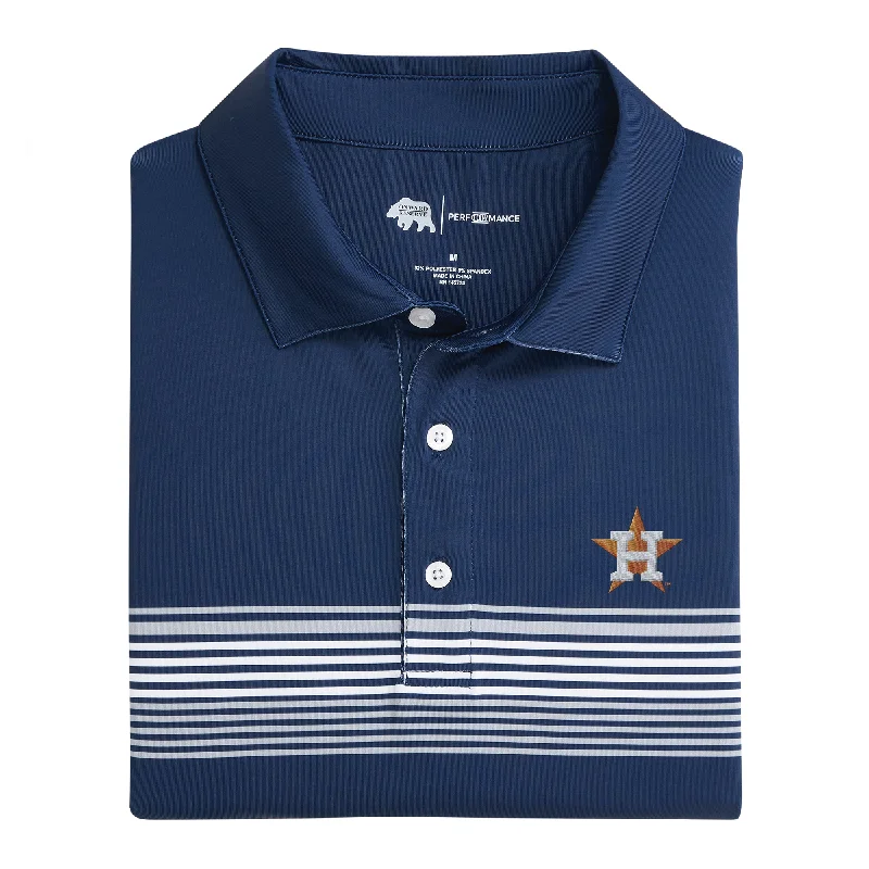 men's versatile polo shirts-Houston Astros Prestwick Printed Performance Polo