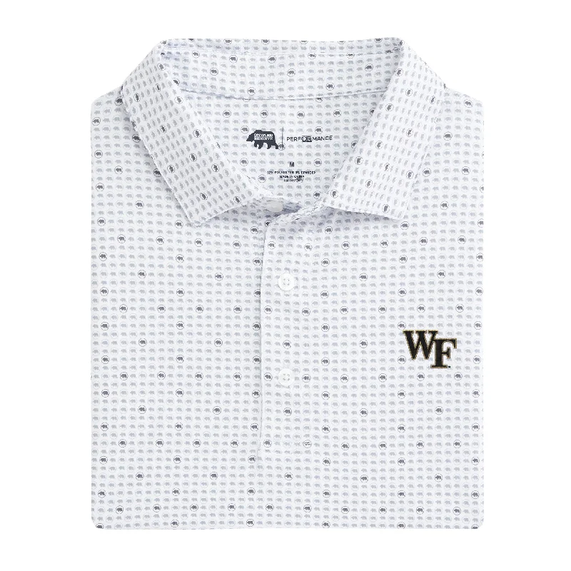 men's tennis polo shirts-Wake Forest Tour Logo Printed Performance Polo