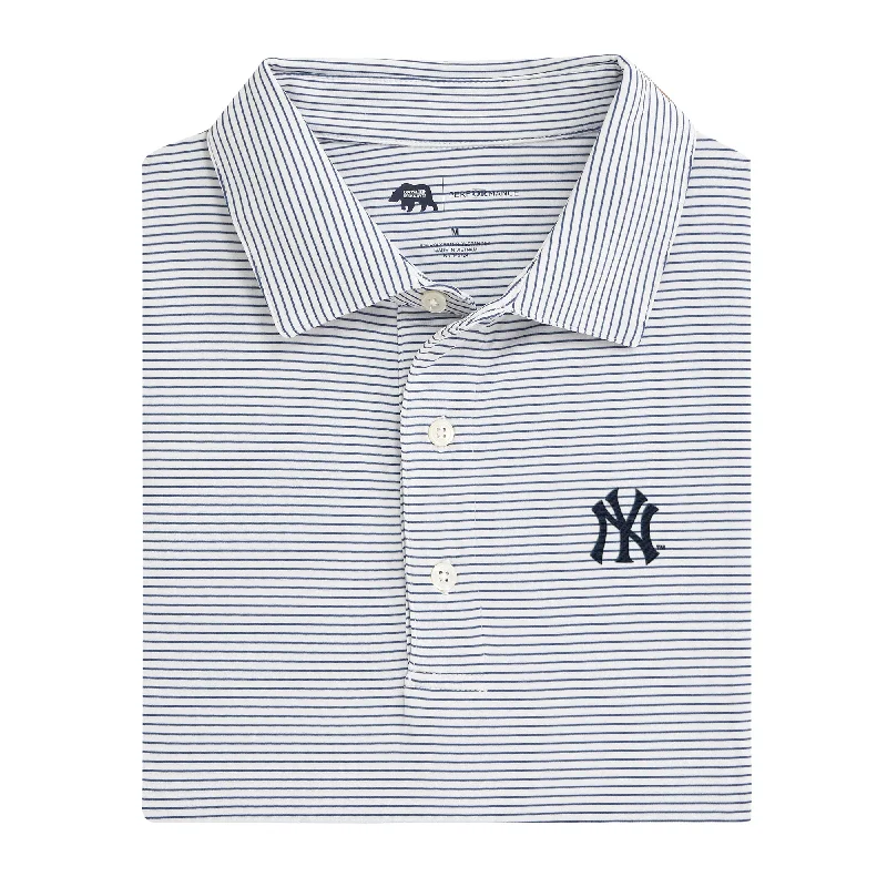 men's versatile polo shirts-New York Yankees Birdie Stripe Performance Polo