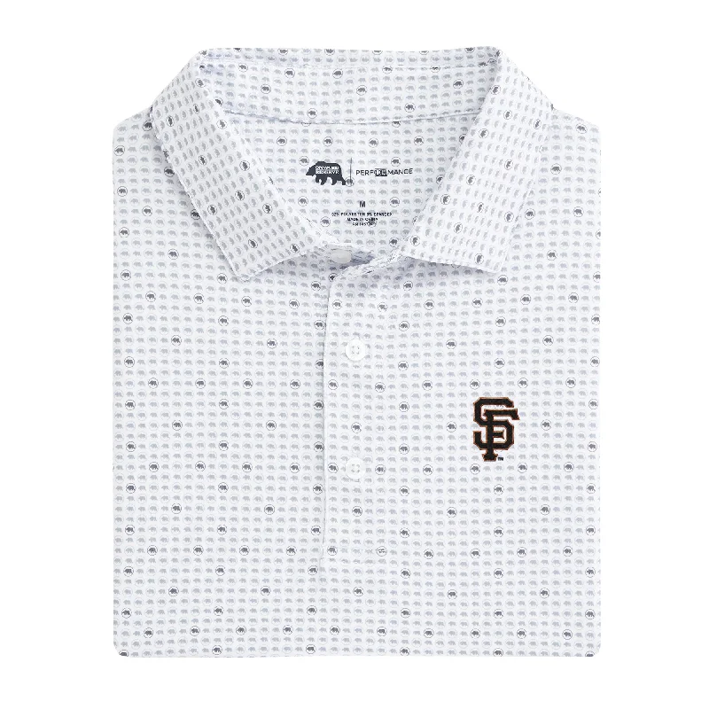 men's seamless polo shirts-San Francisco Giants Tour Logo Printed Performance Polo