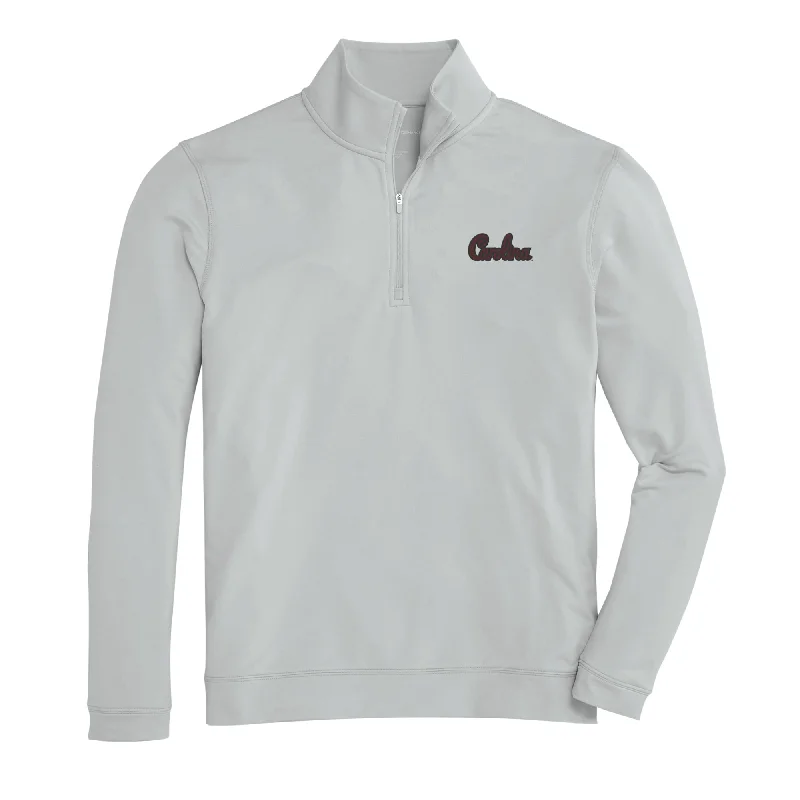 men's lightweight polo shirts-South Carolina Script Flow Performance 1/4 Zip