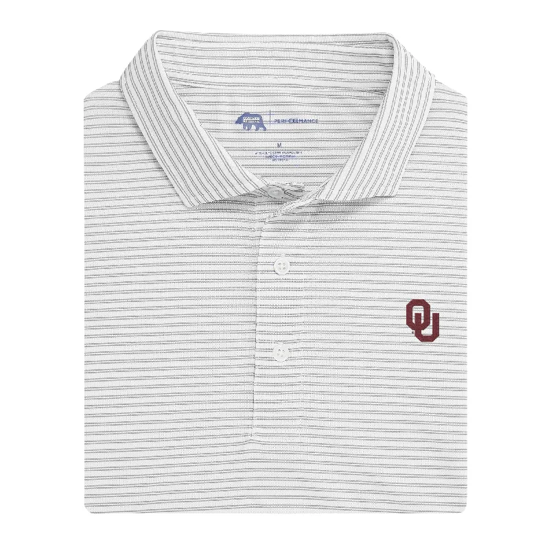 men's lightweight polo shirts-Pairing Stripe Oklahoma Performance Pique Polo