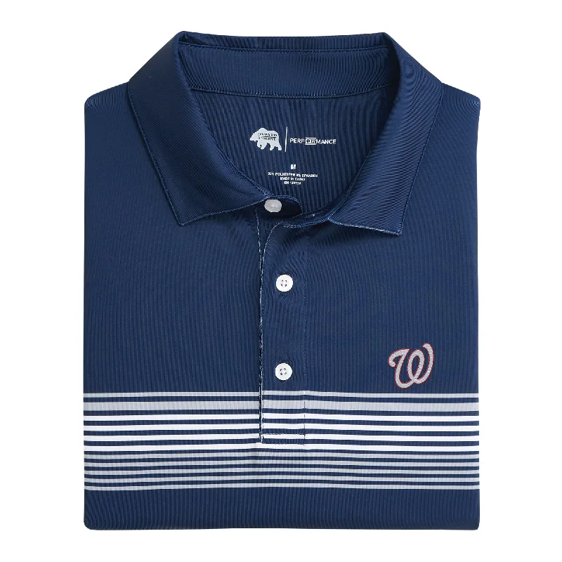 men's luxury polo shirts-Washington Nationals Prestwick Printed Performance Polo