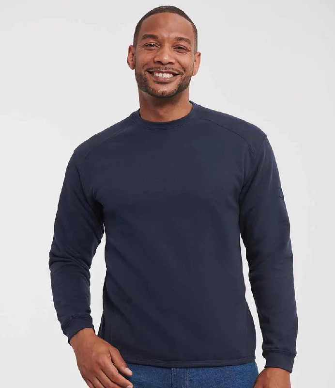 men's adventure gear sweatshirts-Russell Heavyweight Sweatshirt | French Navy