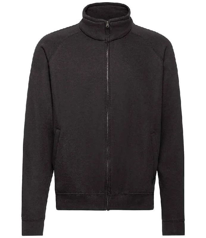 men's sun protection sweatshirts-Fruit of the Loom Classic Sweat Jacket | Black