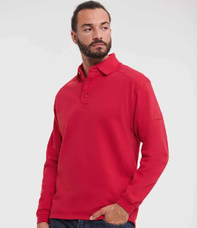 men's heavy sweatshirts-Russell Heavy Duty Collar Sweatshirt | Classic Red