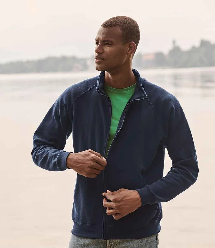 men's lightweight travel sweatshirts-Fruit of the Loom Classic Sweat Jacket | Deep Navy