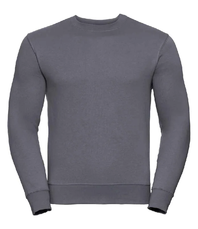 men's solid color sweatshirts-Russell Authentic Sweatshirt | Convoy Grey