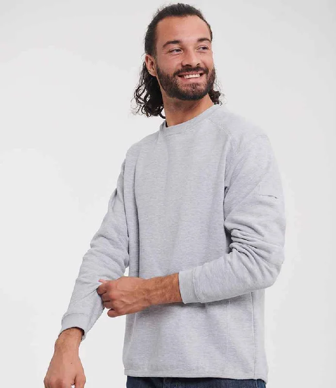 men's street style sweatshirts-Russell Heavyweight Sweatshirt | Light Oxford