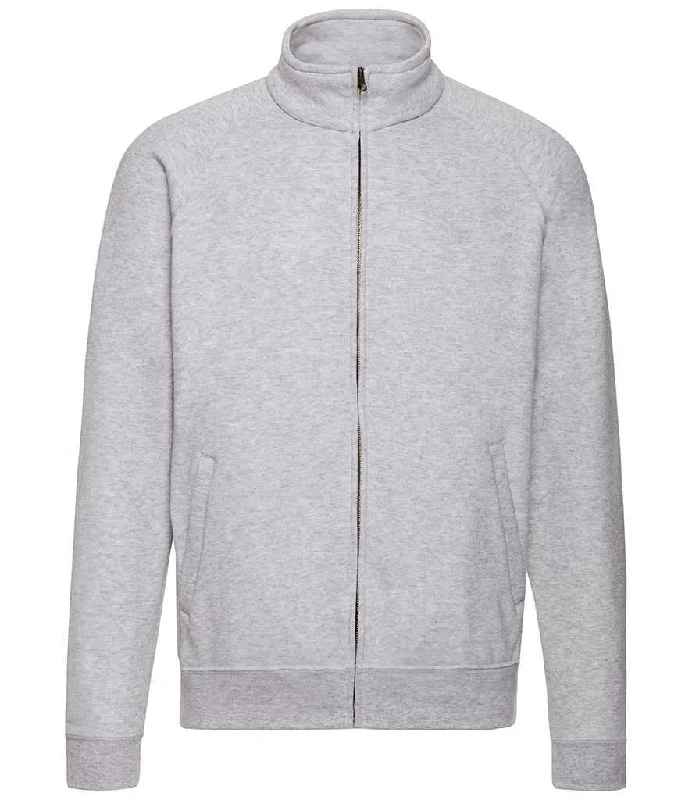 men's comfortable fit sweatshirts-Fruit of the Loom Classic Sweat Jacket | Heather Grey