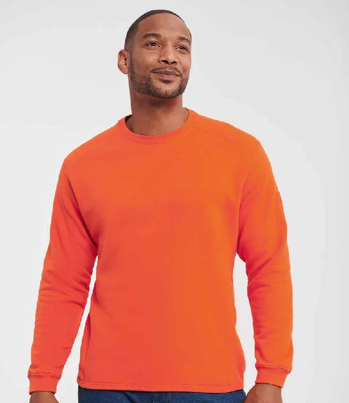 men's fashion-forward sweatshirts-Russell Heavyweight Sweatshirt | Orange