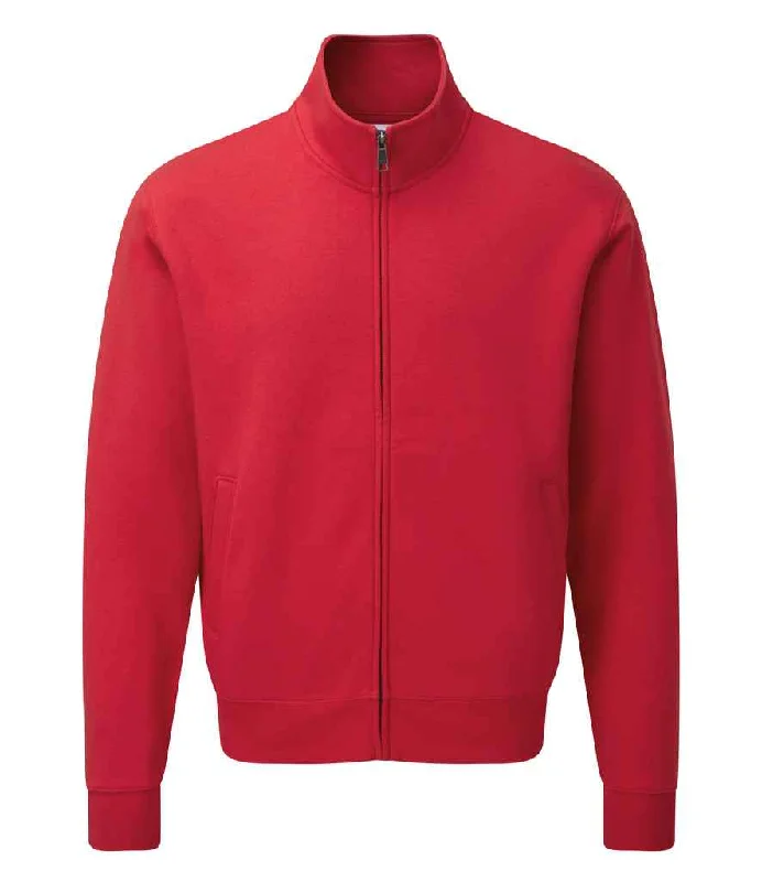 men's relaxed fit sweatshirts-Russell Authentic Sweat Jacket | Classic Red