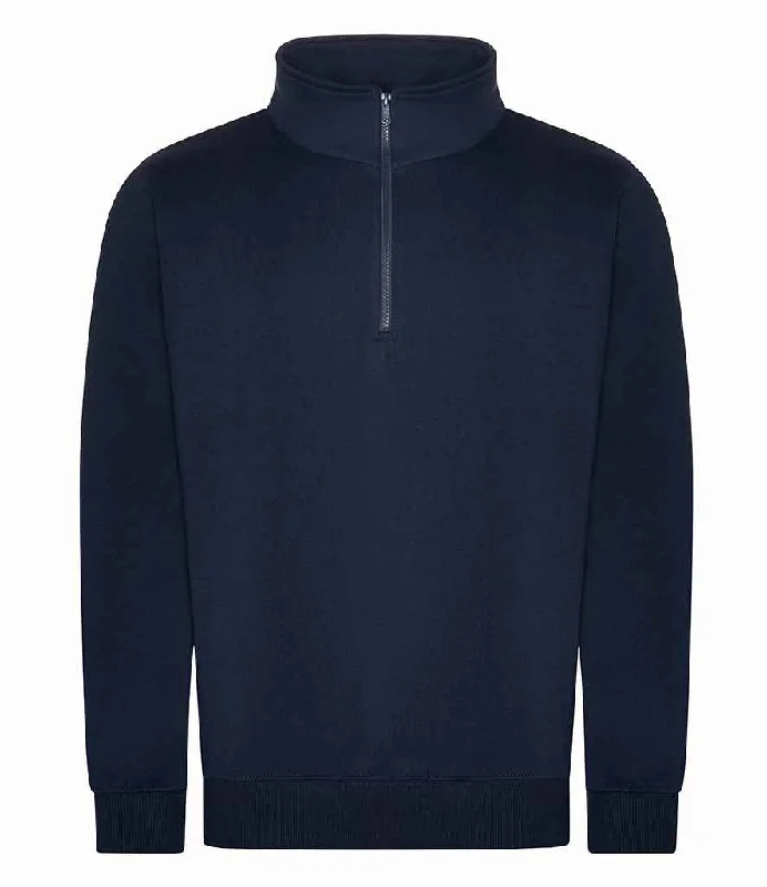 men's smooth sweatshirts-Pro RTX Pro 1/4 Neck Zip Sweatshirt | Navy